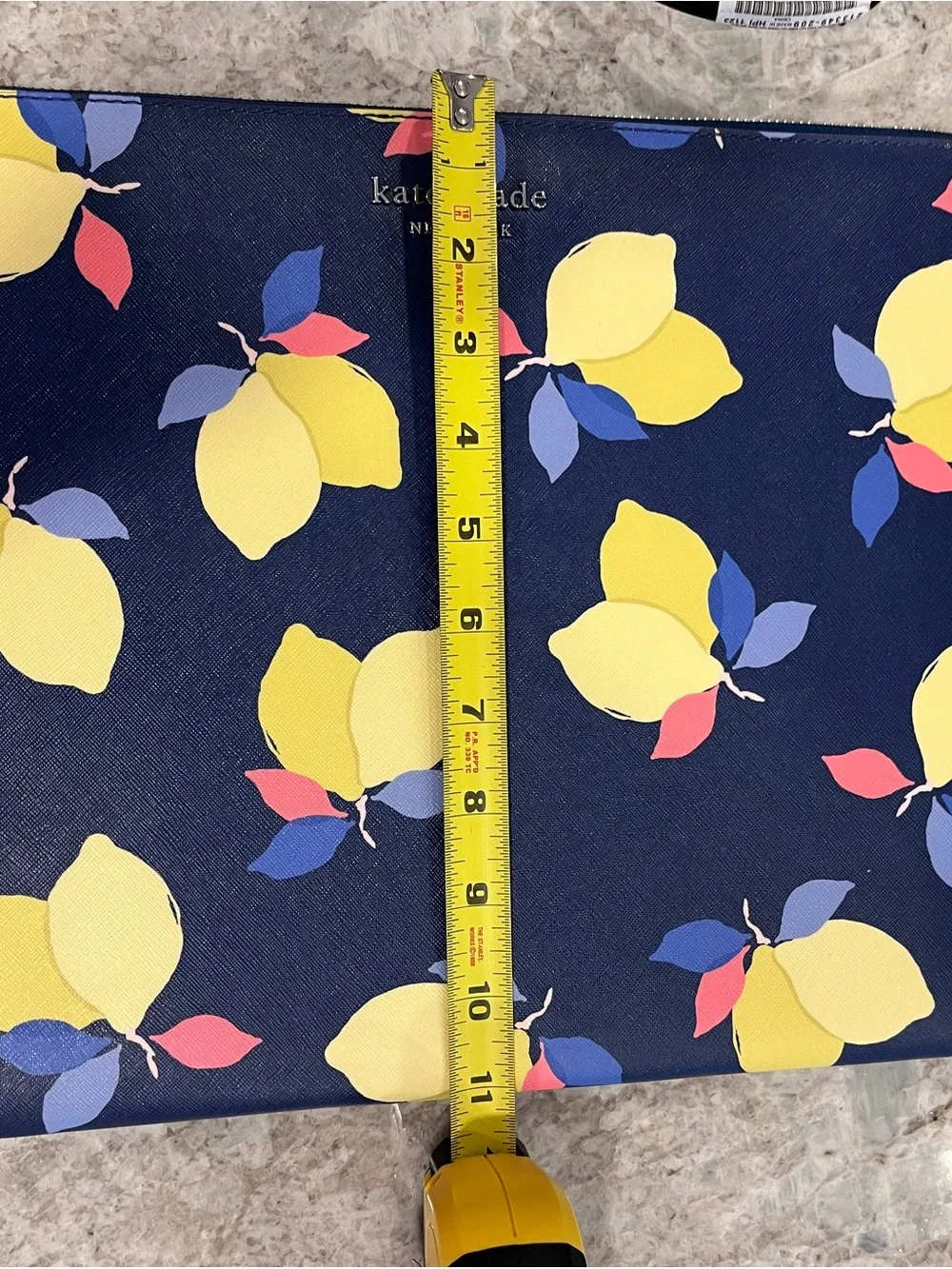 NWOT kate spade Cameron Lemon Zip Laptop Case